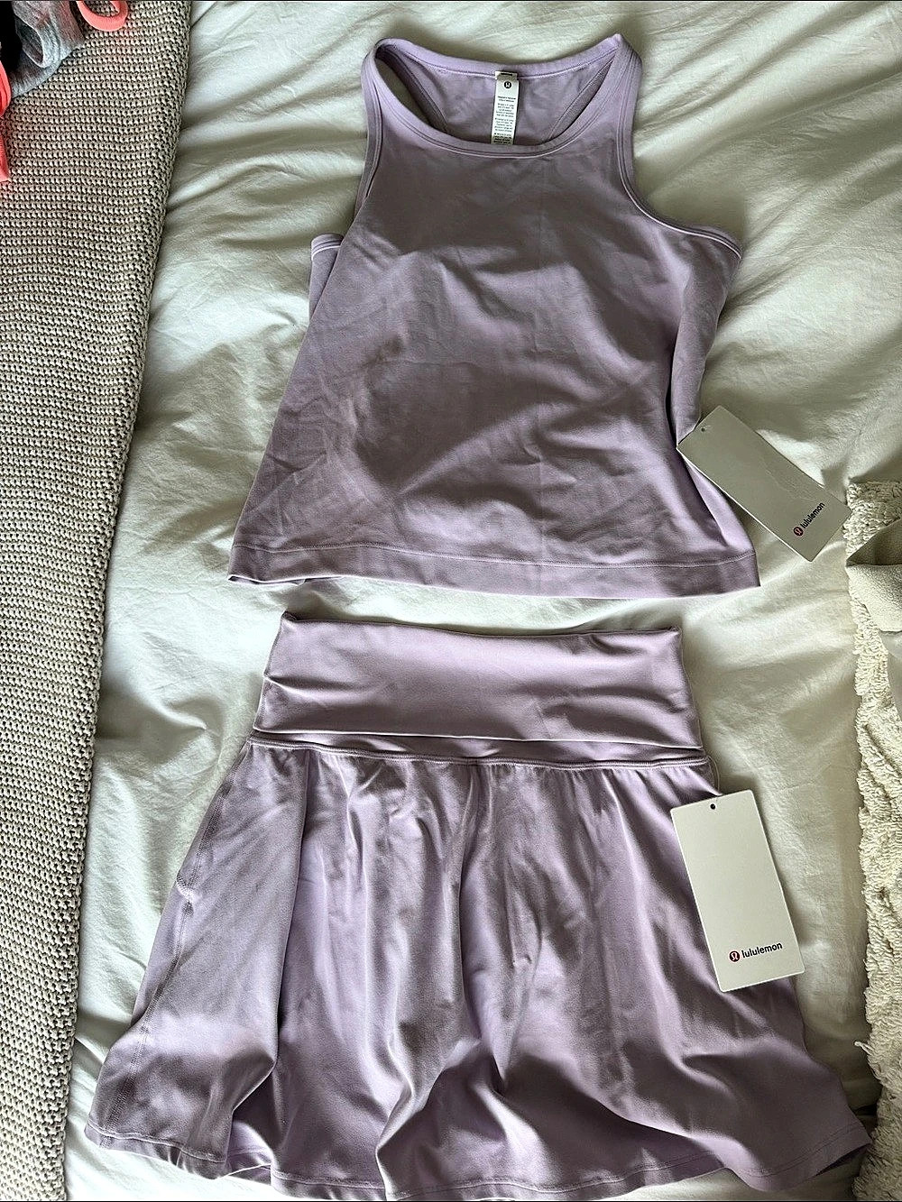 Lululemon Lavender Athletic Tank Top & Skirt Set NWT
